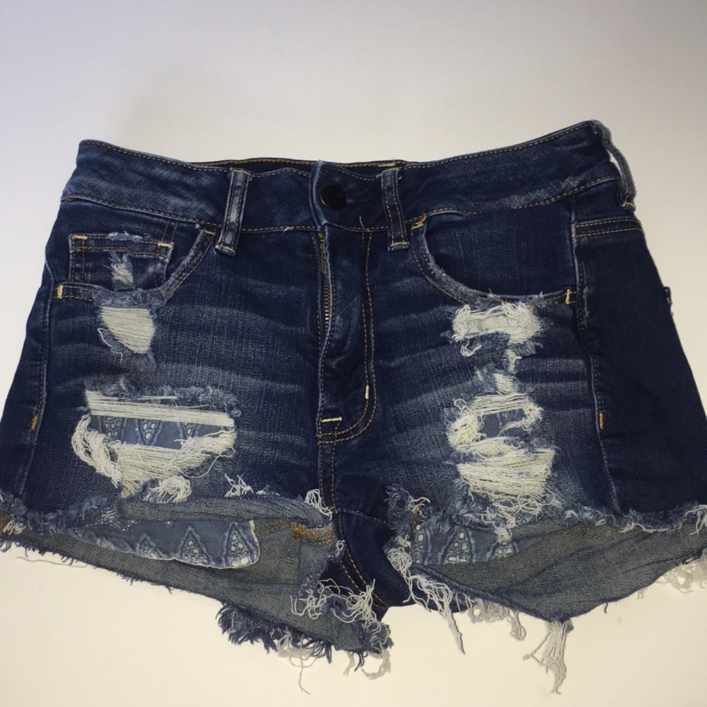 Woman’s blue Jean shorts